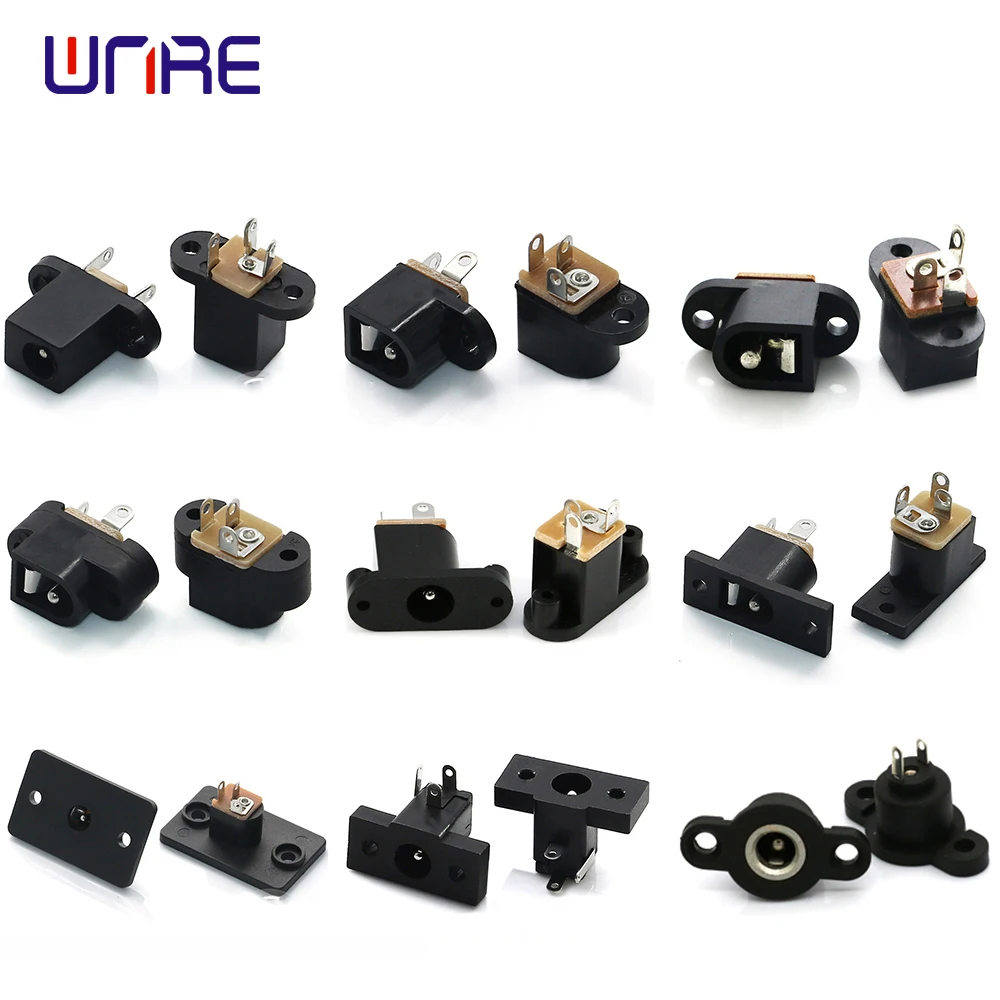 Dc-008 016 019 резьбовое отверстие серии dc power jack 5 5x2 1 5*2 мм розетка адаптера панельного