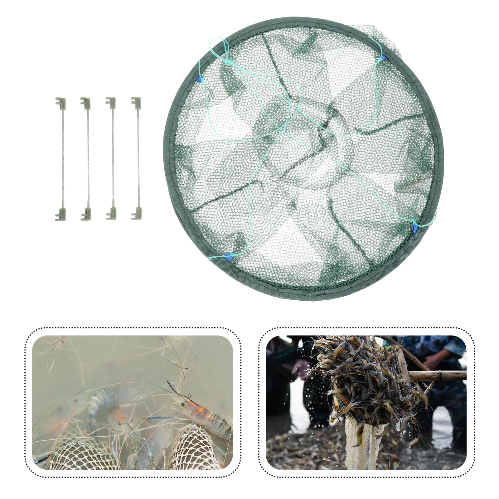 

Net Fishing Crab Folding Fish Landing Collapsible Cage Basket Bait Fly Trout Foldable Crawfish Nets Portable Freshwater Shrimp
