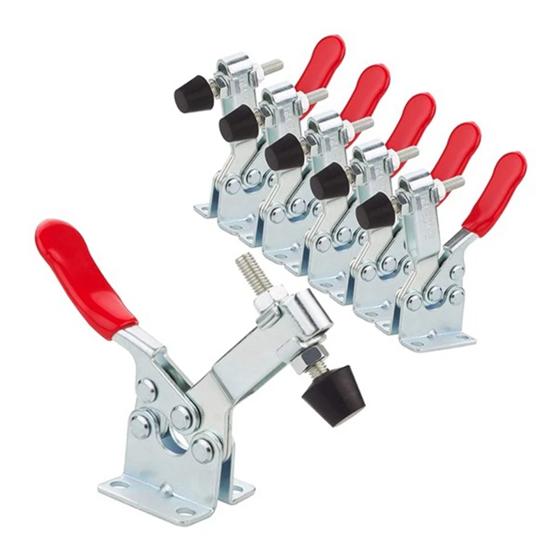 

6Pcs Hinge Clamp GH-201B Quick Release Tool Horizontal Clamp Adjustable Clamp Latch Tool Accessories