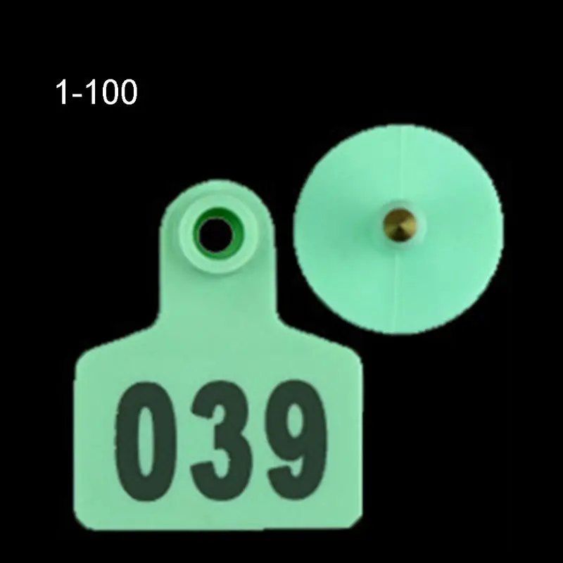 

100PCS Soft TPU Ear Tags Livestock Identification Ear Tag Applicator for Goats Sheep Cattle Cows Pigs