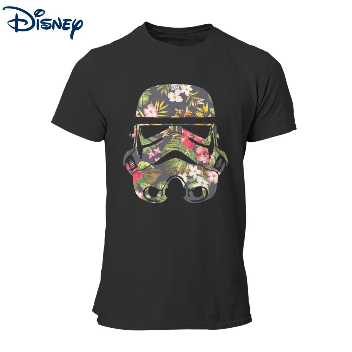

Футболки Disney для мужчин и женщин, хлопковая эластичная Свободная рубашка с коротким рукавом, круглым вырезом и принтом, уличная одежда, Звез...