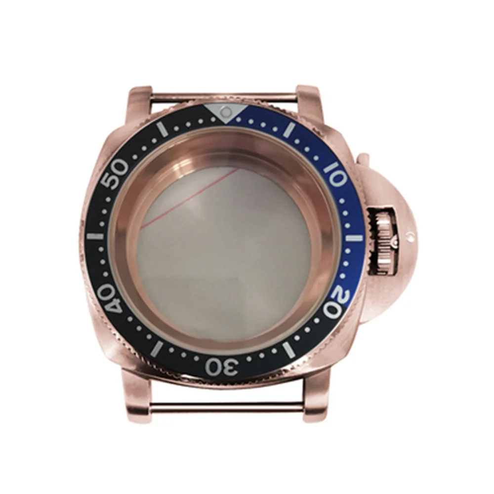 PVD Rose Gold Case 42MM Stainless Steel Watch Case for NH35 NH36 Movement, with Rose Gold Inner Shadow Chapter Ring