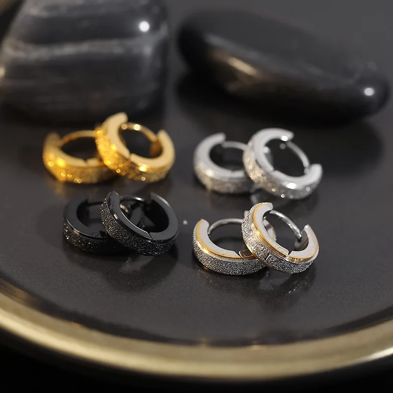 

Simple Man Earrings For Women 2023 Trendy Jewelry Piercing Ear Loops Titanium Steel Hip Hop Favorite Cheap Items Free Shipping
