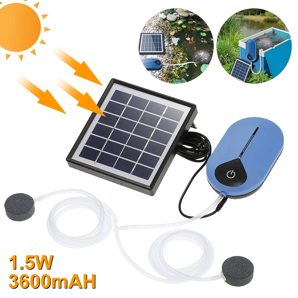 

Комплект воздушного насоса на солнечной батарее/USB, экономный кислородный аэратор для аквариума, уличный аквариумный пруд, фонтан