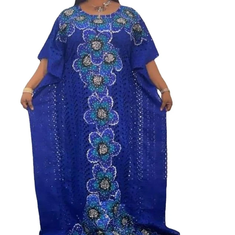 

African Dresses For Women Hollow Out 2022 New Elegant Muslim Fashion Abayas Dashiki Robe Kaftan Long Maxi Dress One Piece