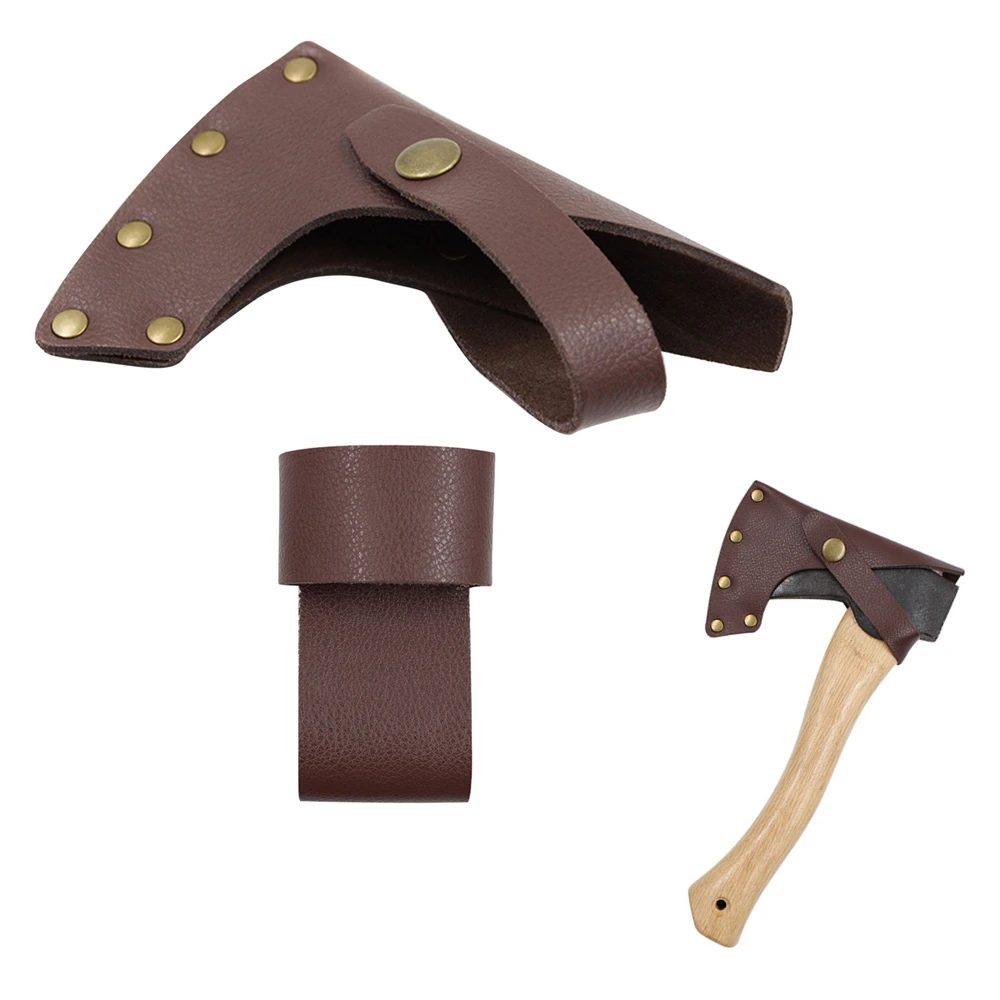 

Axe Holster Case Hatchet Head Sheath Practical Ax Protector Camping Blade Cover Durable Axe Head Leather Protection Covers No Ax