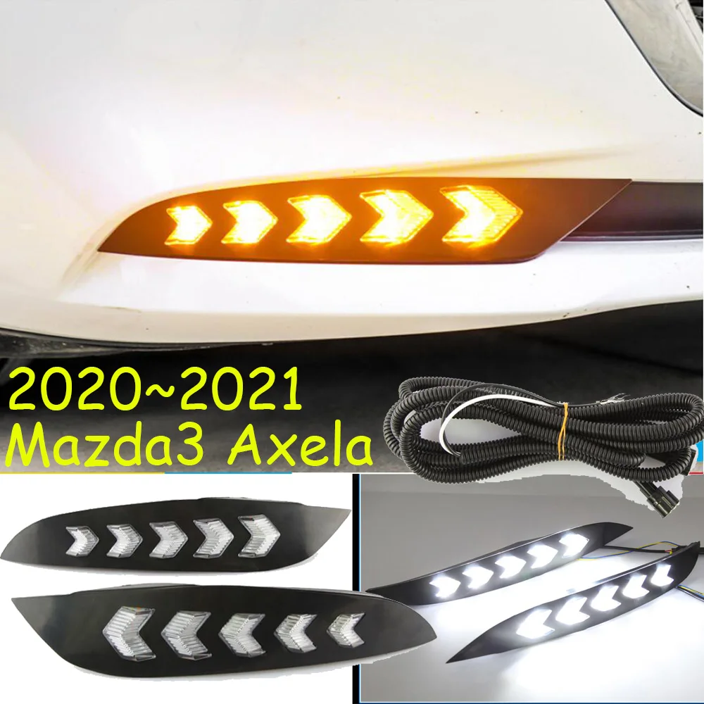 

Движущаяся автомобильная лампа-бампер на 2019 ~ 2020 лет для Mazda3 Axela, дневсветильник, автомобильные аксессуары, Светодиодные ДХО, передсветильник фары для Mazda3 Axela, противотуманные фары