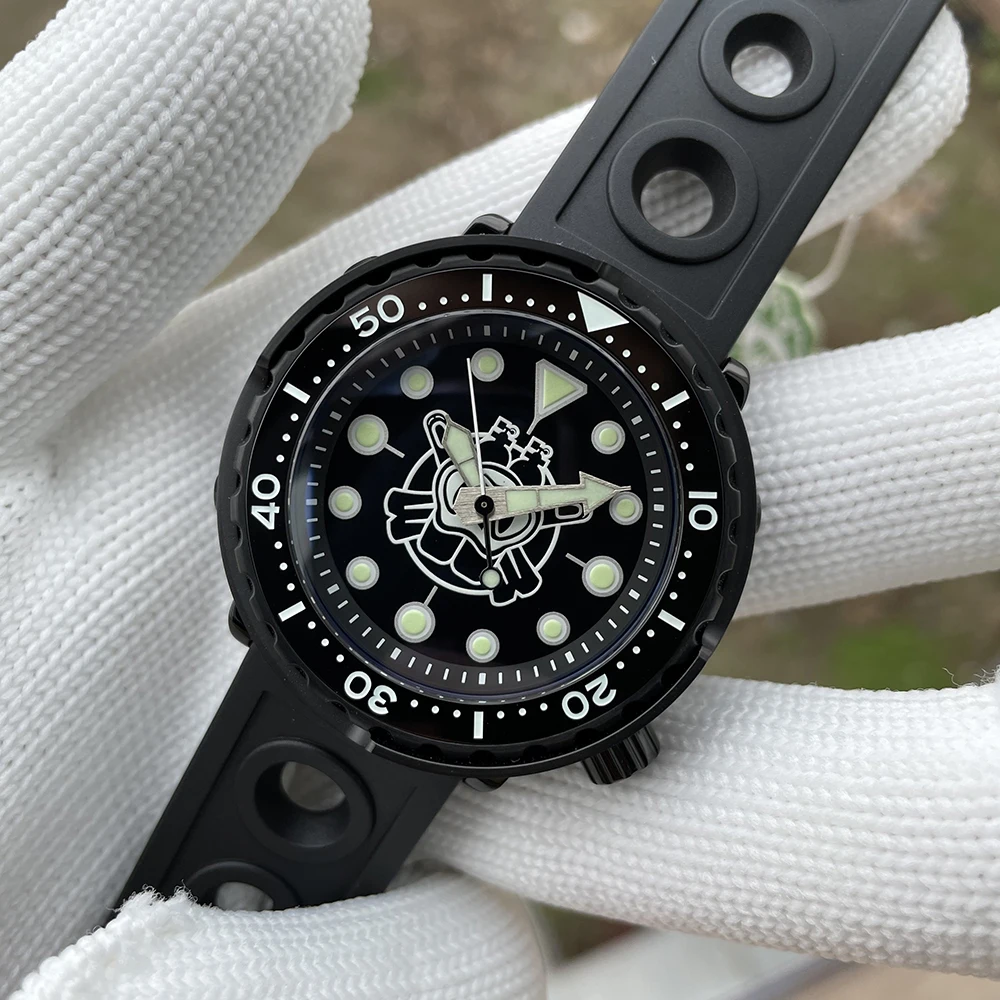 

Водонепроницаемые часы STEELDIVE Diver SD1975XP NH35, механические наручные часы с автоматическим механизмом и черным чехлом, светящиеся часы C3 + BGW9, 30 ба...