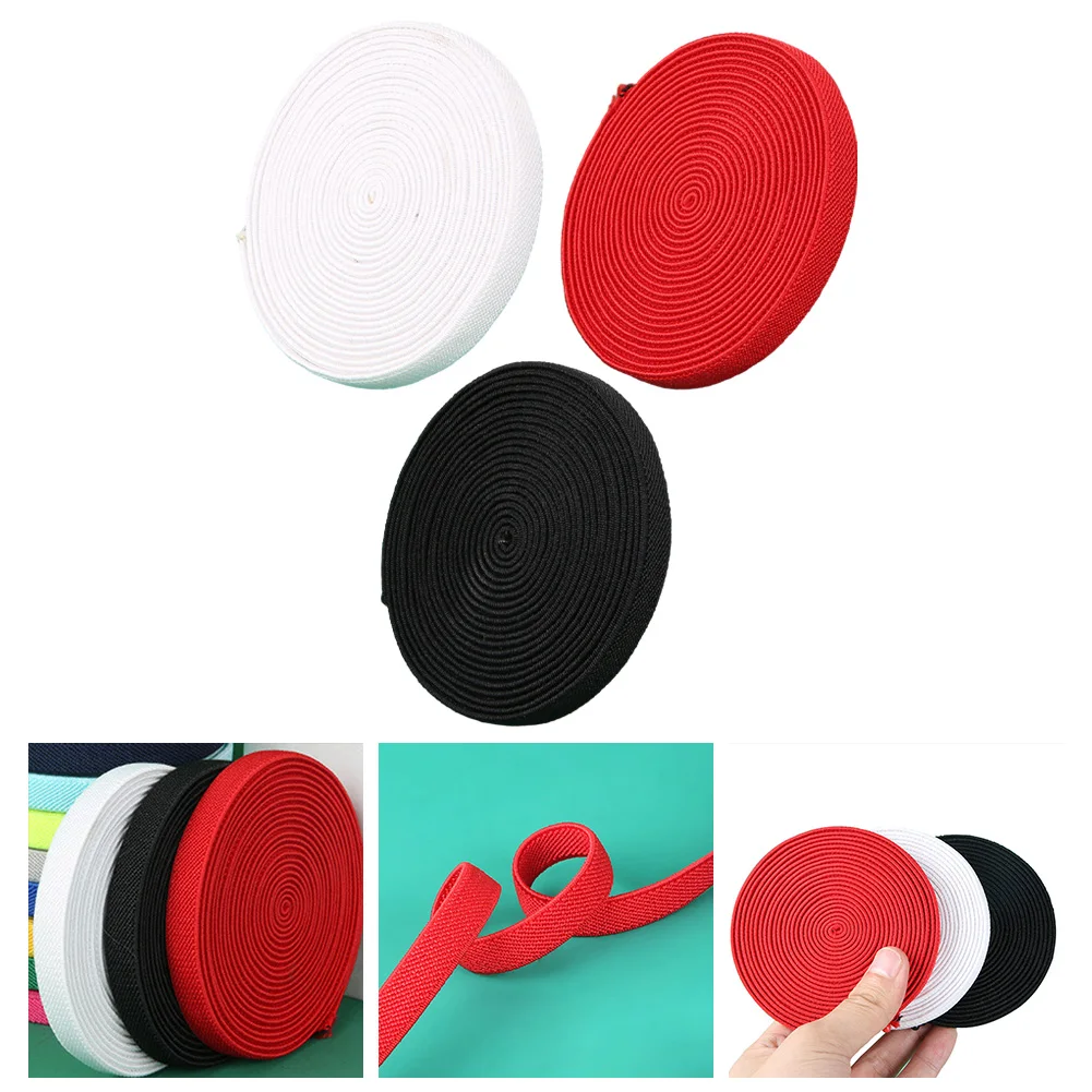 

Flat Thicken Elastic Band Rubber Band Nylon Webbing For Household Clothing Sewing Repair Accessories 3colors 3Meters 10mm