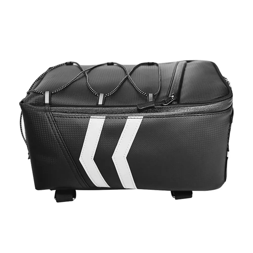 

Сумка для заднего сиденья велосипеда, вместительные и простые в установке аксессуары из искусственной кожи, клейкий ремешок, Светоотражающ...