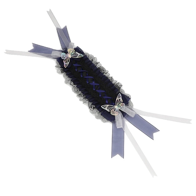 

MXMB Кружевная повязка для девочки цветок с лентой милые аксессуары