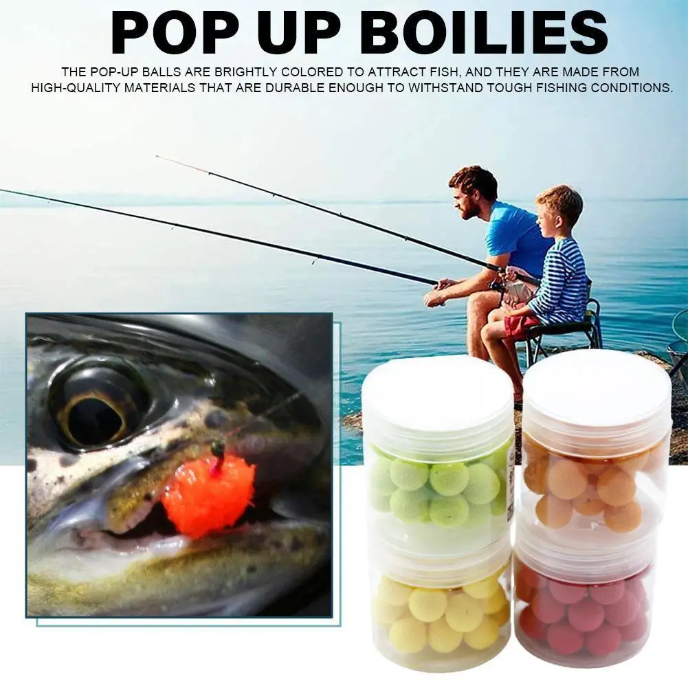 

A Box Up Boilies Carp Fishing Accessories Buoyancy Fishing Bait For Carp Hair Rig Method Feeder Floating Boilies Fish T Z4M5
