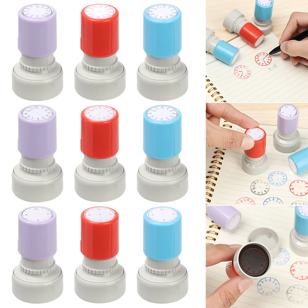 

Gifts Kids Toy Teaching Aids Stamps Learning Recognition Clock Stamp Clock Dial Student Teaching Tools