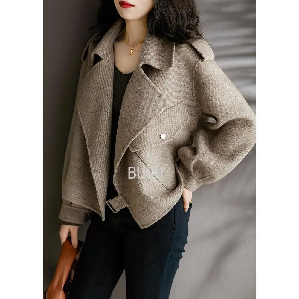 

New Autumn and Winter New Fashion Loose Casual Women's Coat Is Thin, Foreign Style, Versatile Wool Coat Coat 2022