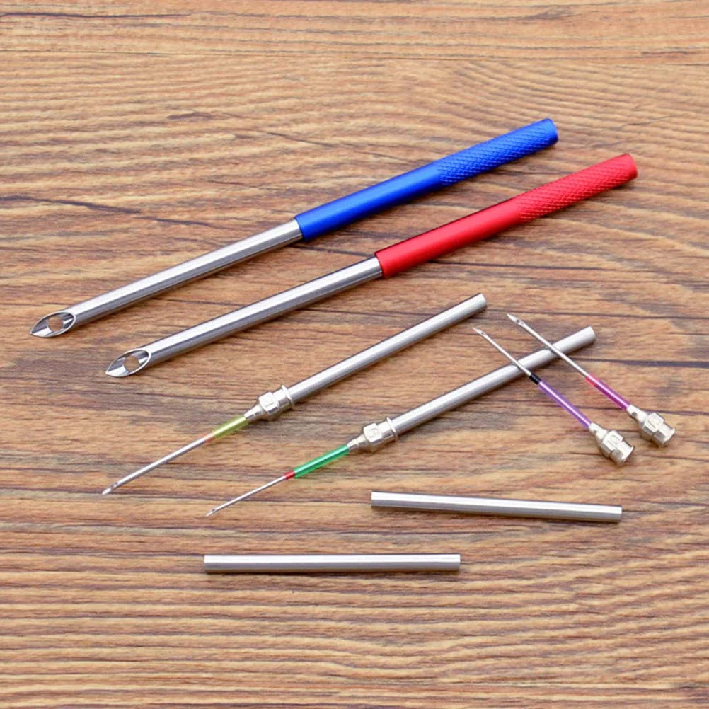 

Punch Needle Embroidery Stitching Threader Cross Needles Tip Crochet Pen Beading Kit Sewing Tools Needlework Starter Head