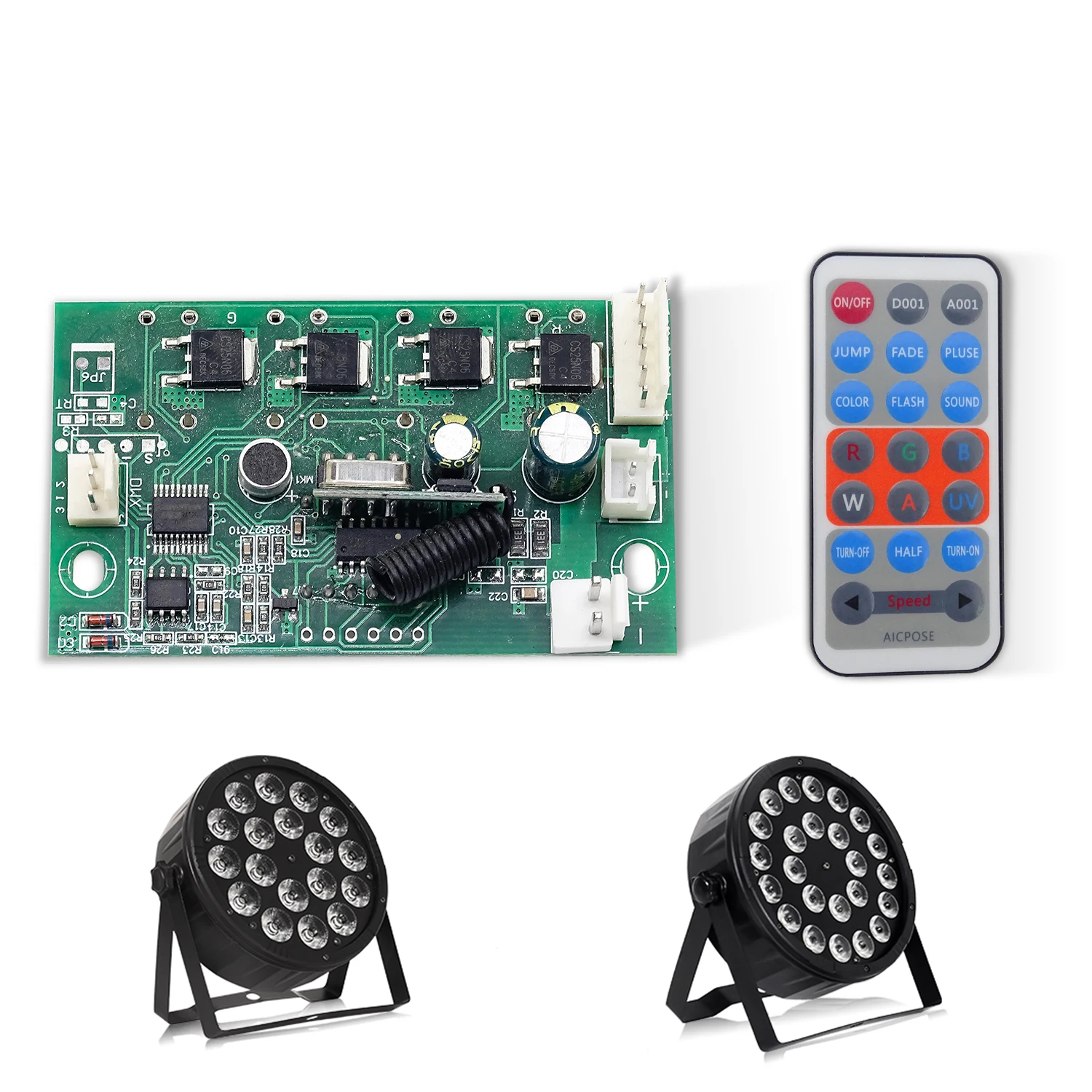 

7x1 2 Вт/12x1 2 Вт/18x12 Вт RGBW 4-в-1/RGBWA UV 6-в-1 12-24 В материнская плата постоянного напряжения 4/8 каналов 6/10 каналов аксессуары для освещения