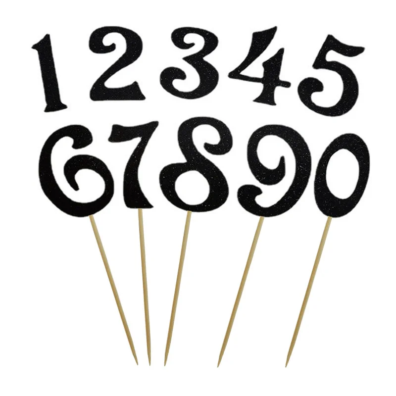 

Cake Decoration Inserts 0-9 Digital Inserts Wedding Dessert Decor Decorations DIY Accessories Chic Birthday Party Supplies