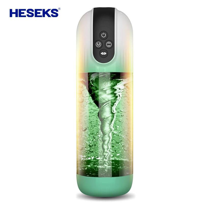 HESEKS Automatic Male Masturbator Rotation Vibrator Penis Massager Vagina Pussy Male Masturbation Cup Sex Toys For Men