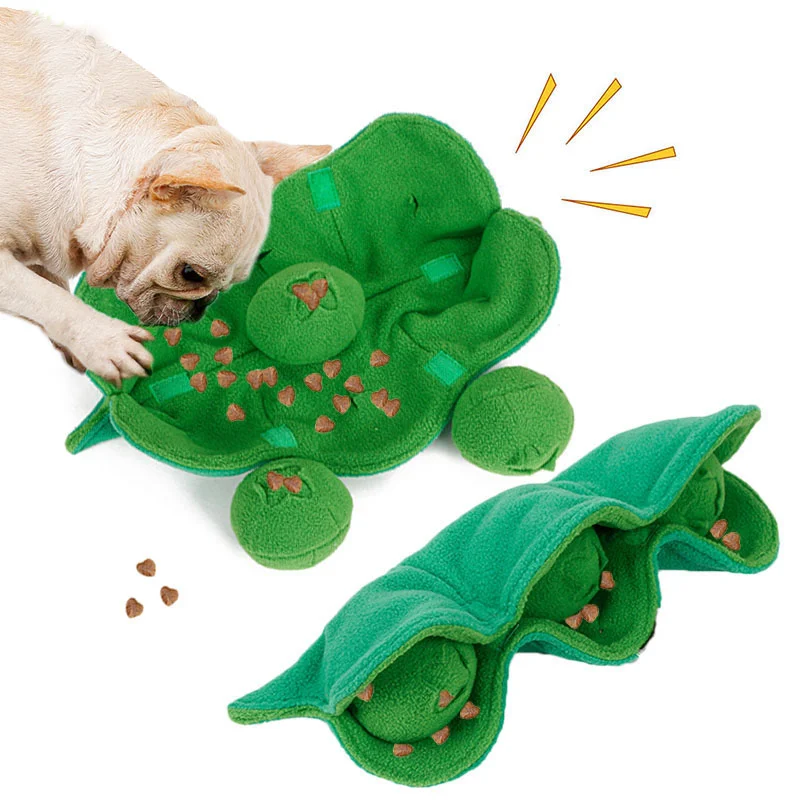 

Sniffing Dog Toy Squeaky Plush Treat Dispenser IQ Puzzle Toys Stress Reliever Interactive Ball Dog Snuffle Bowl Puppy Chew Toy