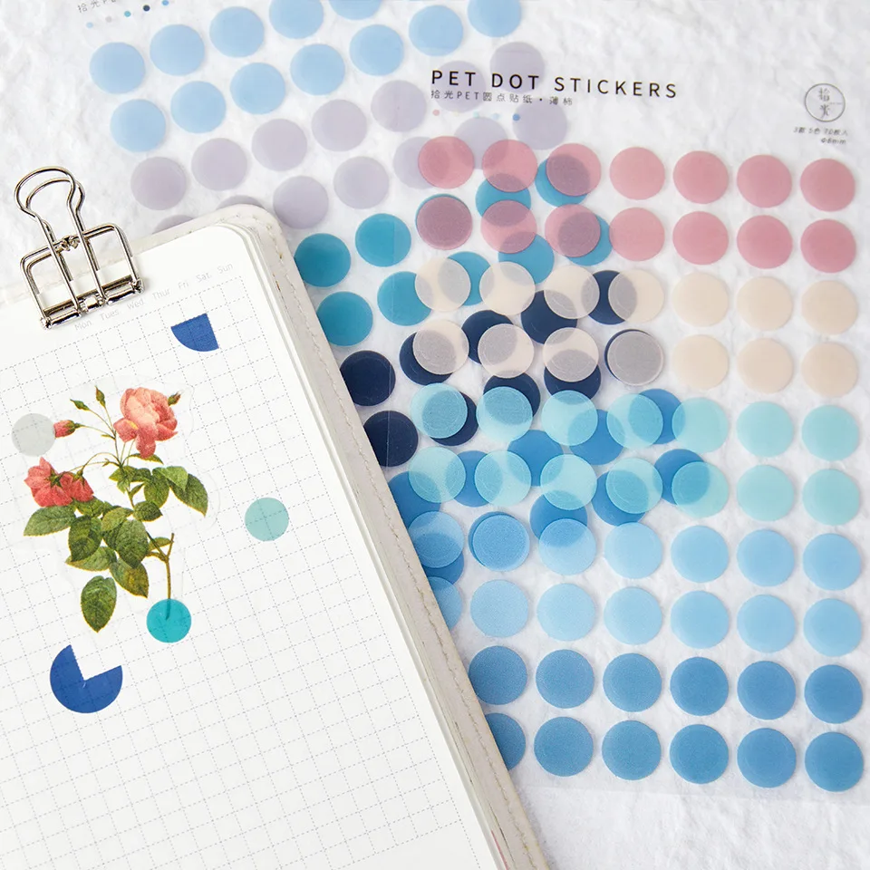 

120 Pieces Colored Round Dot Stickers Circle Dot Labels With 5 Colors