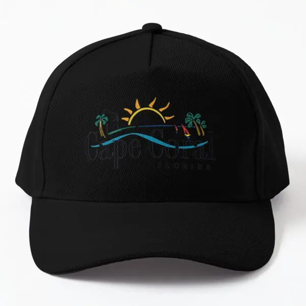 

Official Logo Of Cape Coral Florida Baseball Cap Hat Boys Bonnet Black Fish Czapka Women Casquette Outdoor Solid Color Hip Hop