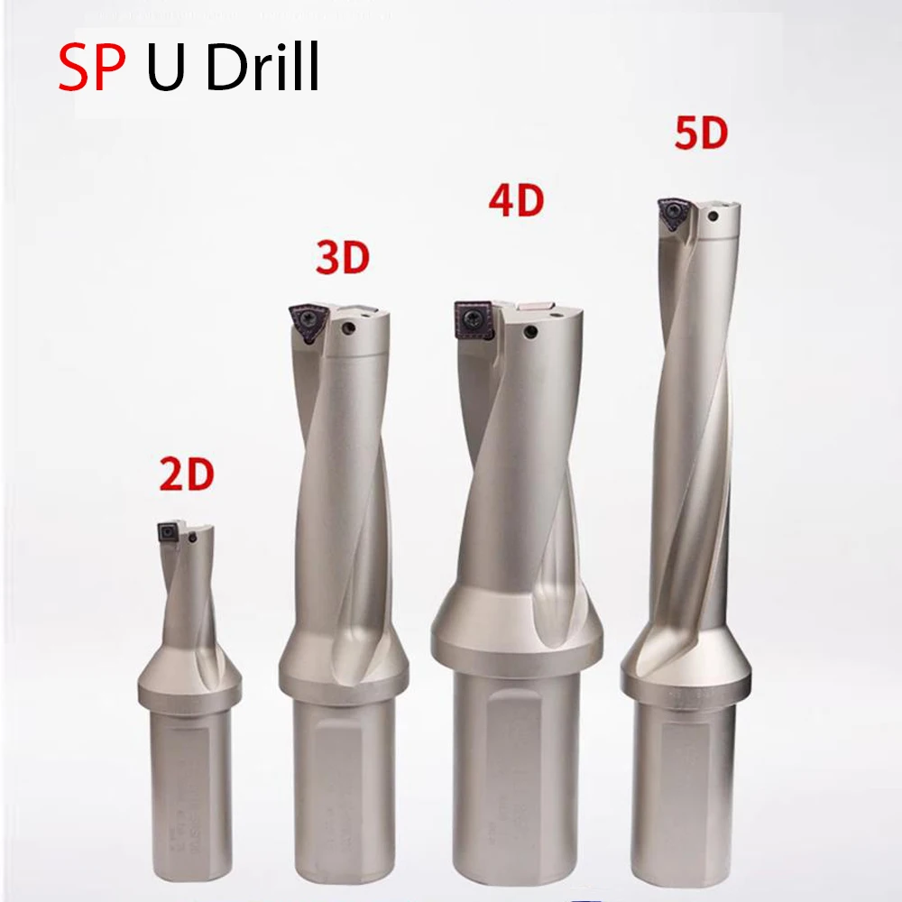 

Сверла с индексируемым U-образным сверлом серии SP 13-50 мм, токарный станок по металлу, вставка с ЧПУ, инструмент 2D 3D 4D 5D, сверление глубоких отверстий, совместимые со вставками SPMG