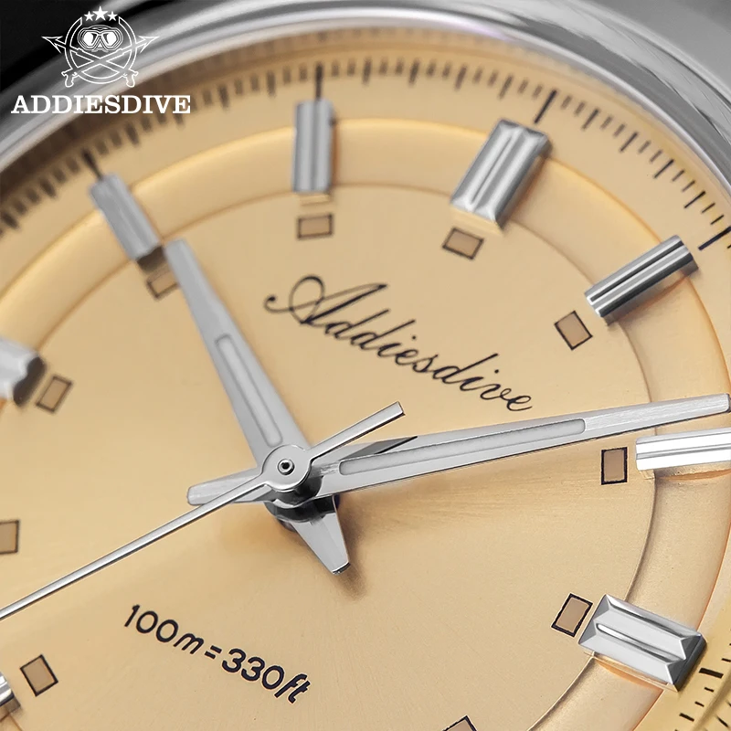 Фото Мужские кварцевые часы ADDIESDIVE NEW VH31 с механизмом VH31, из нержавеющей стали, водонепроницаемые, с суперлюминесцентным покрытием, для бизнеса. №2
