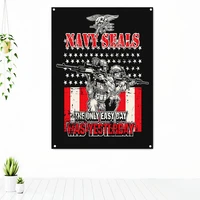navy seals the only easy day was yesterday wall art motivational posters tapestry office decor entrepreneur inspirational banner