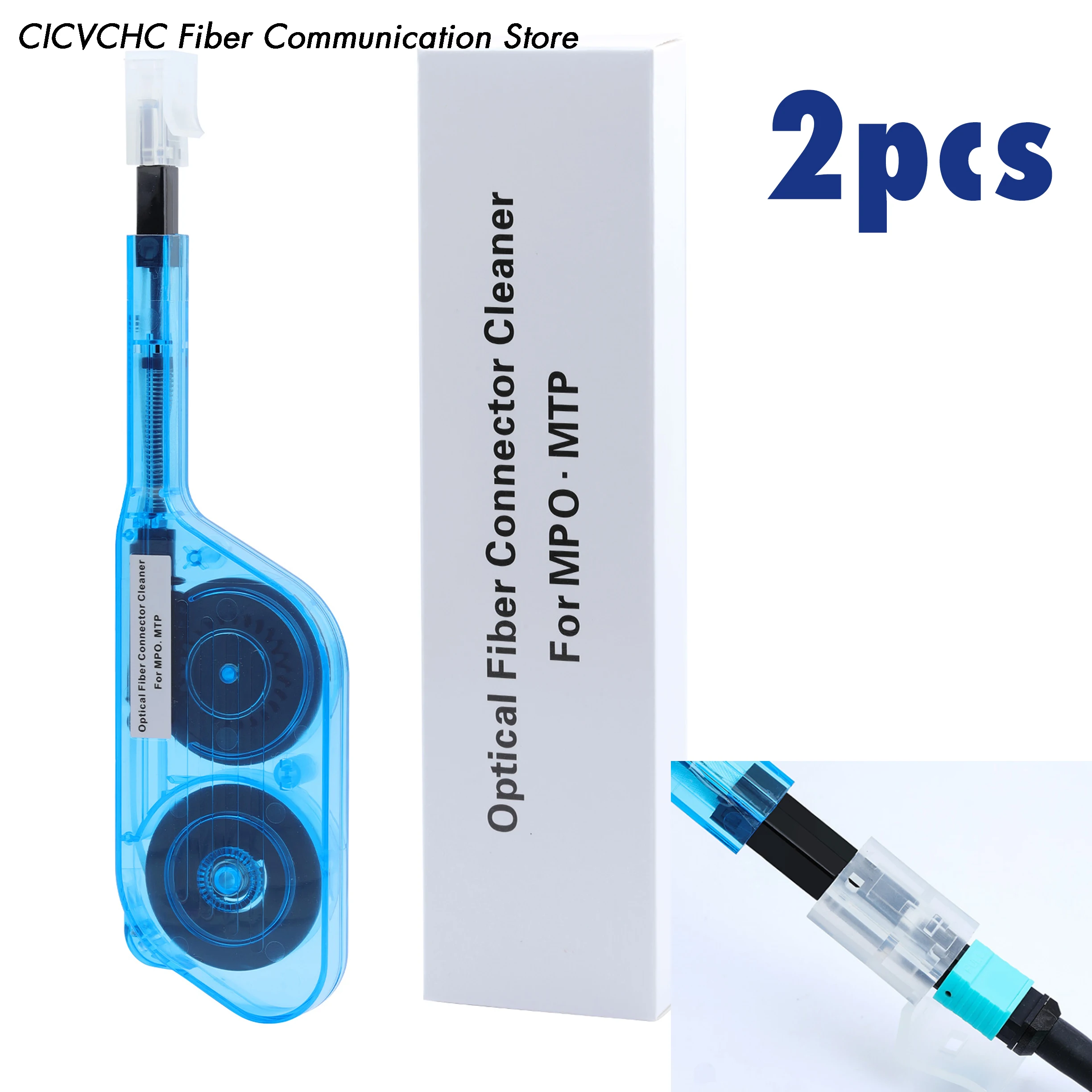 2pcs Optical Fiber Connector Cleaner Pen for MPO or MTP / FTTH Tool