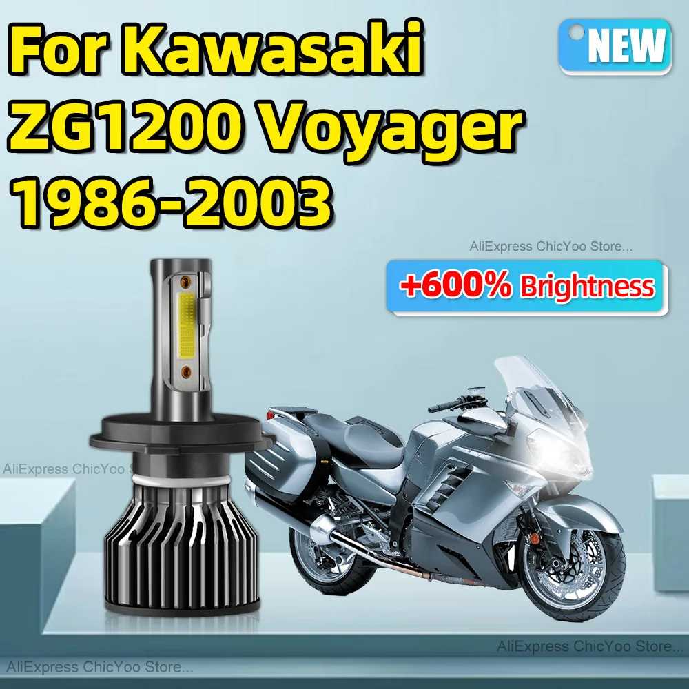 Для Kawasaki ZG1200 Voyager 1986 1987 1988-2003 H4 светодиодные мотоциклетные фары лампы лм COB Высокая