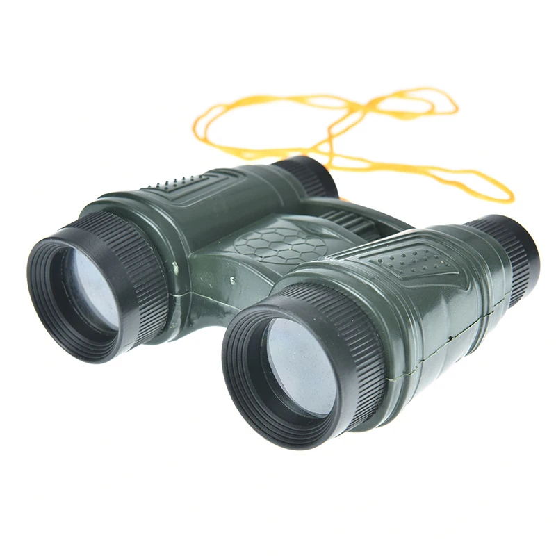 

1Pc Plastic Green Kid Children Toy Binocular Telescope + Neck Tie Strap
