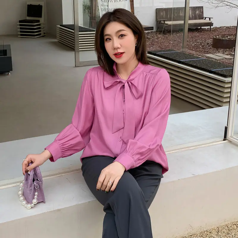 Женская свободная рубашка из полиэстера