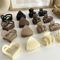 gift hair accessories korean style barrette solid color styling tools hair clips hair claws hairpins grabbing clip