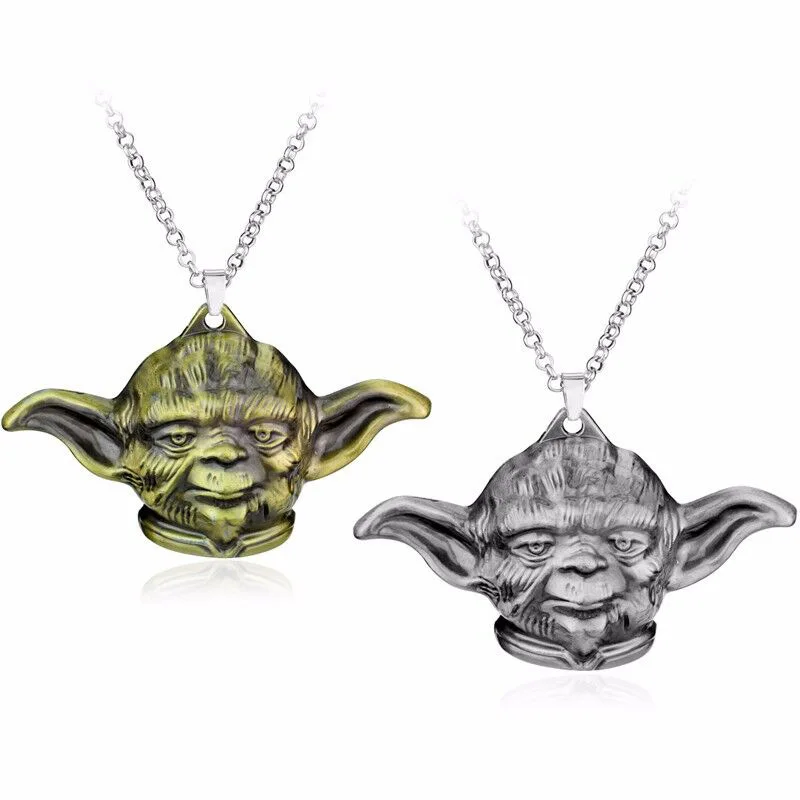 

Ожерелье в стиле Звездных войн с анимированными персонажами, ожерелье в стиле Йоды, ретро, простой кулон из сплава, модная искусственная кожа, унисекс