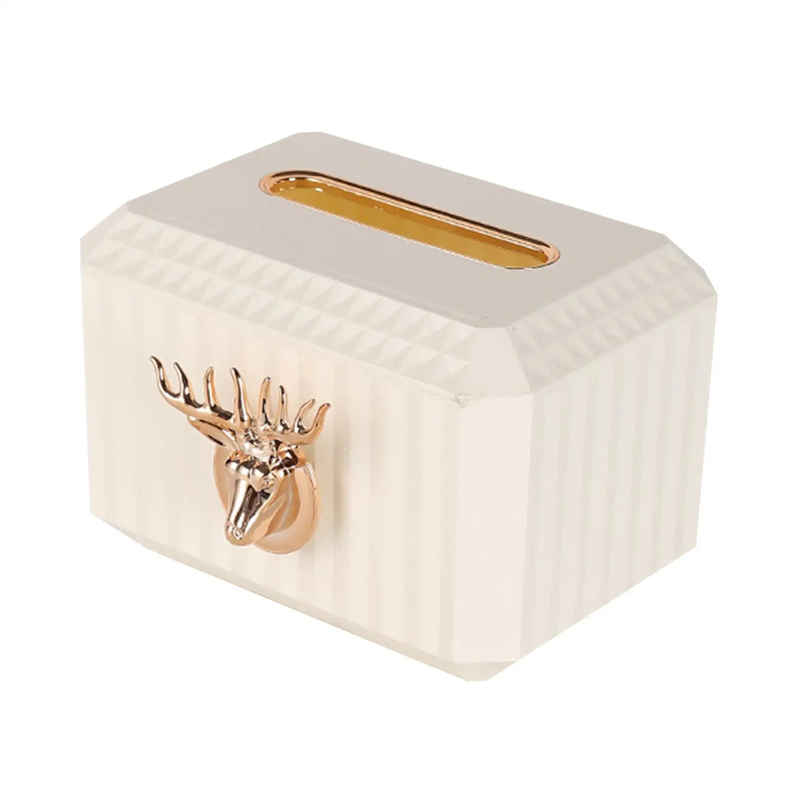 

Napkin Paper Holder Deer Head Sculpture Tissue Box for Countertop Green