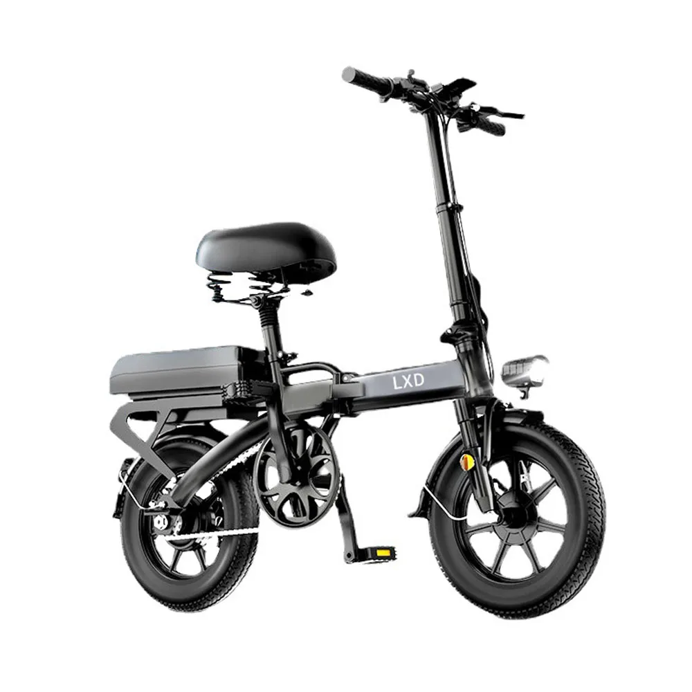

14 Inches Electric Bicycle 48V Lithium Battery e-Bike Foldable Aluminum Alloy Frame Dual Disc Brake Gps Positioning