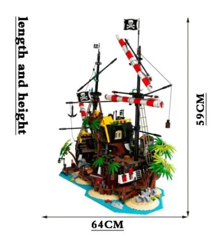 С оригинальной коробкой 2545 шт. строительные блоки Пираты Барракуды совместимые с