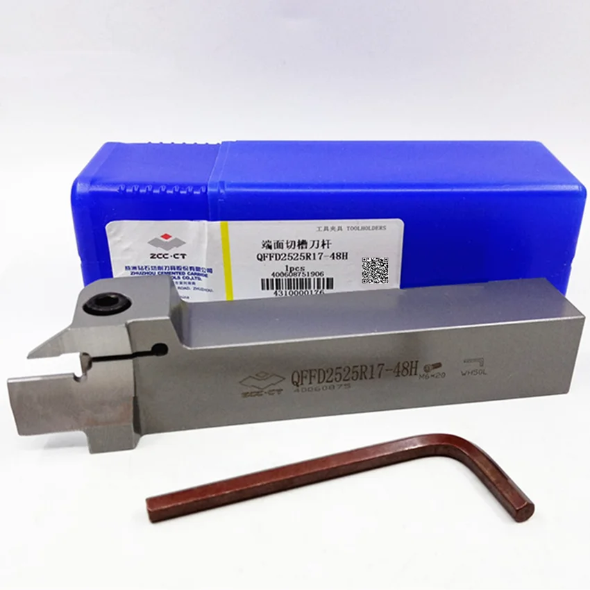 QFFD2525R17-48H/QFFD2525L17-48H/QFFD2525R17-48L/QFFD2525L17-48L ZCC.CT End face Cut Off Grooving Turning Tools For ZTFD0303 1pcs/box