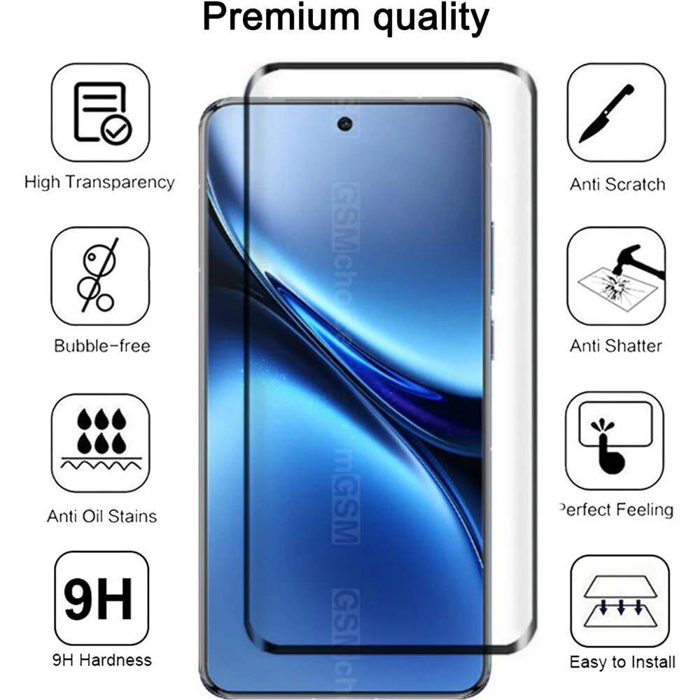 3D полное покрытие закаленное стекло для Vivo X200 Pro Защитная пленка экрана объектива