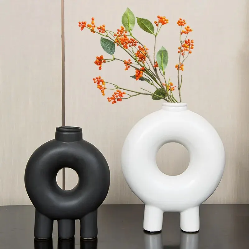 Nordic Abstrambi Keramik Blume Ваза Домашний декор Alpha Garten Schreibtisch Kreative Orn совет Getrocknete Vasen