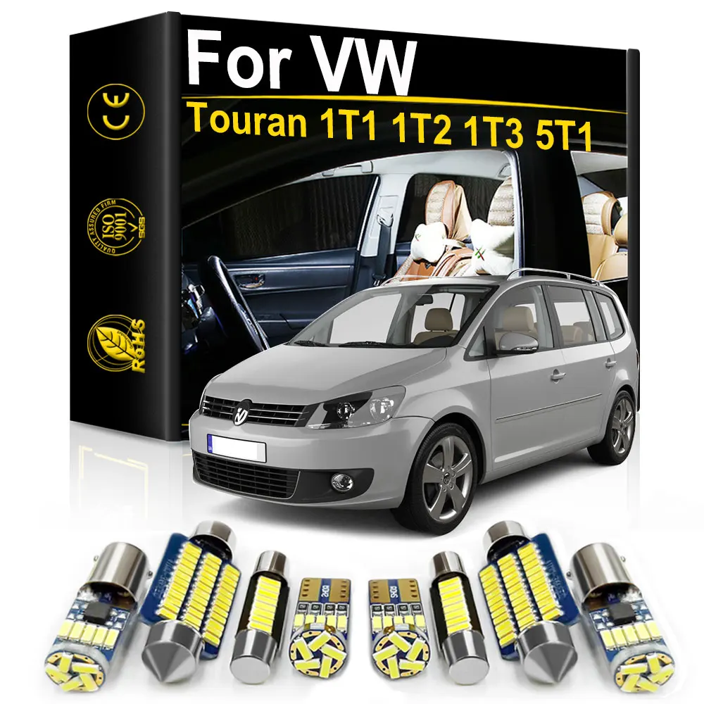 Комплект Внутреннего Светодиодного Освещения Volkswagen VW Touran 2003-2020 Гг. Совместимый С