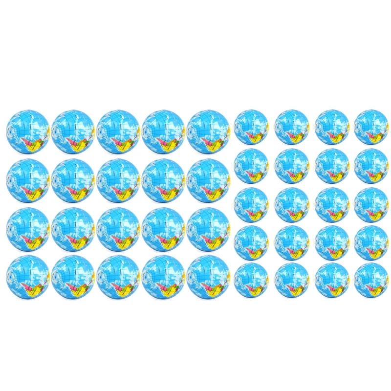 

FBIL-40Pcs Globe Stress Ball World Earth Stress Balls,3 Inch 2.5 Inch Mini Foam Stress Balls For Adults Teens Finger Exercise