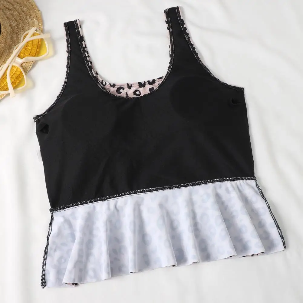 

Sexy Long Lifespan High Cut Two-Pieces Leopard Print Swimwear for Party