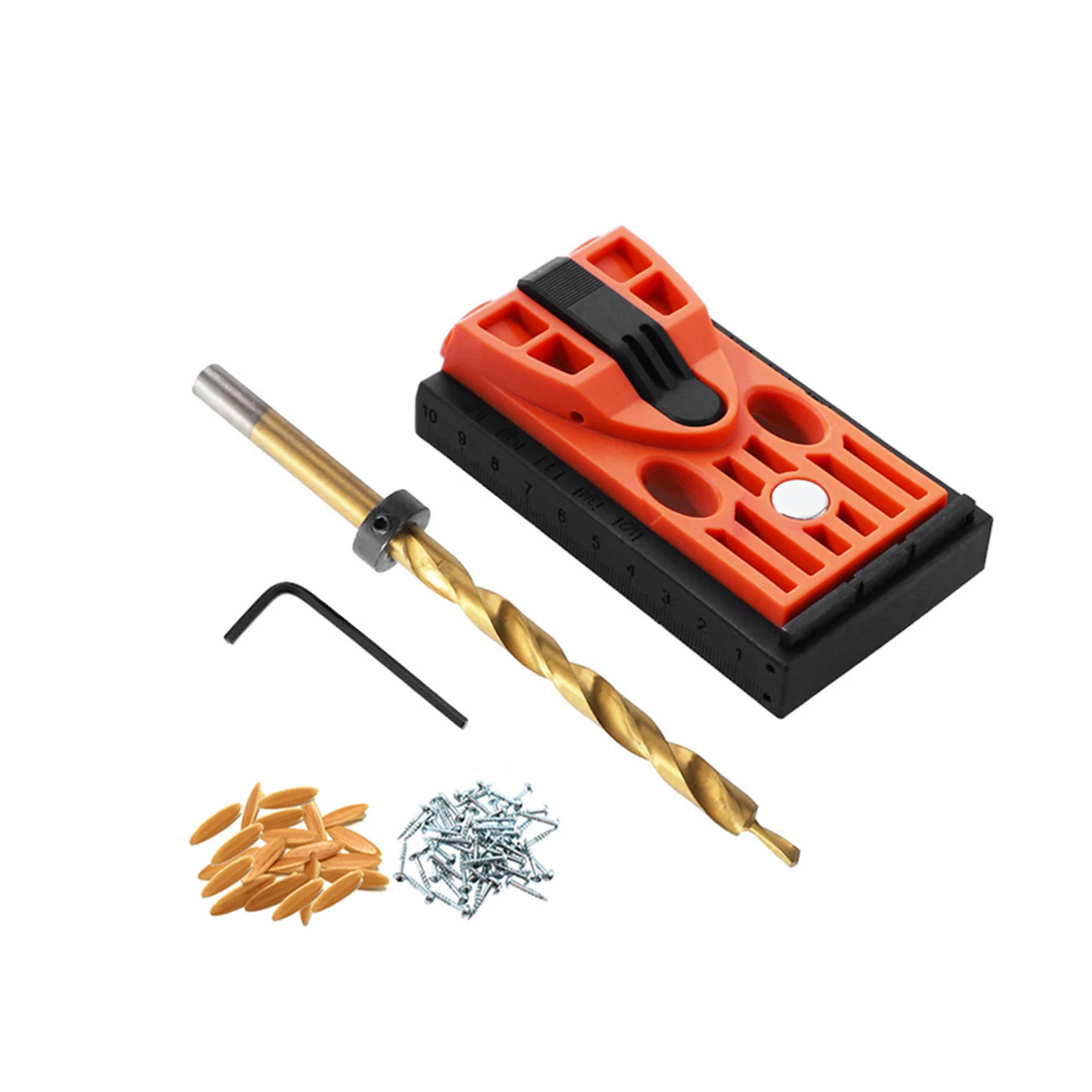 

Puncher For Woodworking Home Wear Resistant With Drill Bit Practical Oblique Hole Locator Hand Tool Scale 15 Degree Tools