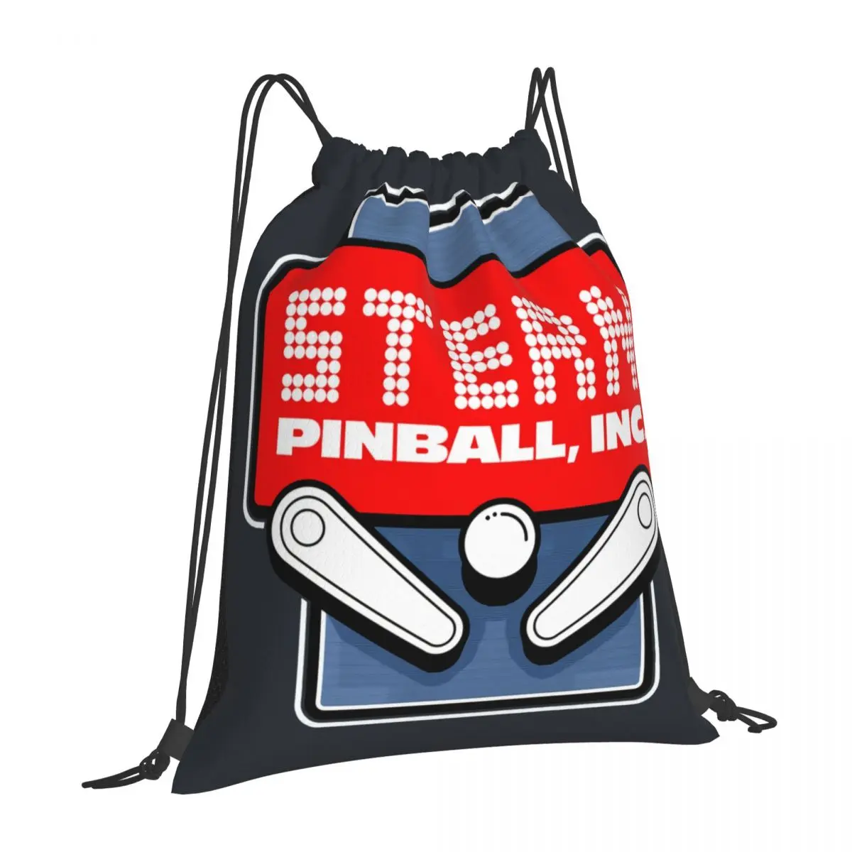 

Stern Retro Arcade Gamer Pinball Logo Gaming Drawstring Bags Backpacks Travel Sport Outdoor Storage Bag Shoulder Bag