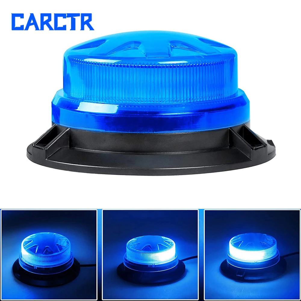 CARCTR 9-30V светодиодный синий аварийный стробоскопический магнитный автомобильный фонарь для крыши