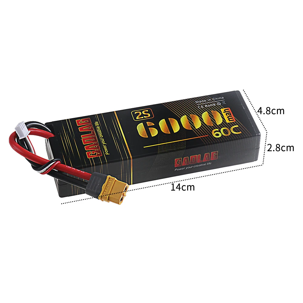 Фото Аккумуляторы LiPo 2S 3S 4S 2500мАч 3500мАч 4000мАч 5000мАч 6000мАч 8000мАч 7.4В 11.1В 14.8В в жестком корпусе с разъемом T XT60 для радиоуправляемых моделей №4