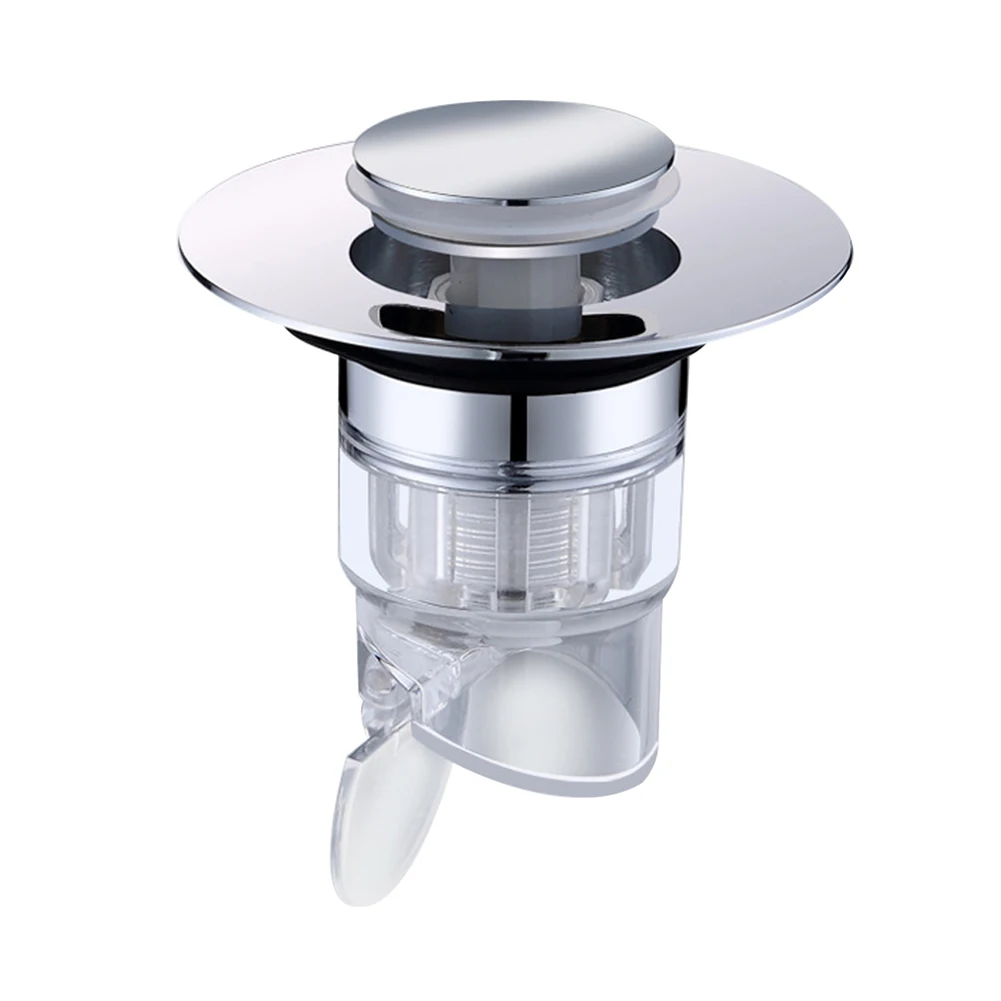 

Press Bounce Basin Pop-up Core Stainless Steel Sink Plug Drain Filter Sink Strainer Universal Bathroom Kitchen Stopper Hardware