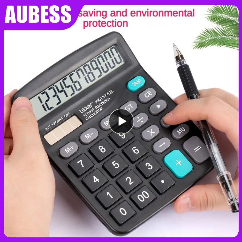 

5th Dry Battery Calculator Energy Saving Solar Computer Desktop Environmentally Friendly Financial Calculator Stationery Abs