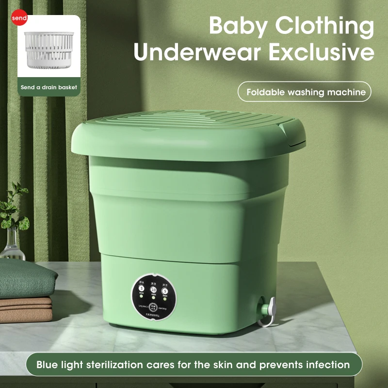 Foldable Mini Washing Machine for Clothes Socks Underwear Cleaning Washer Portable Washing Machine Home Travel Washing Machine